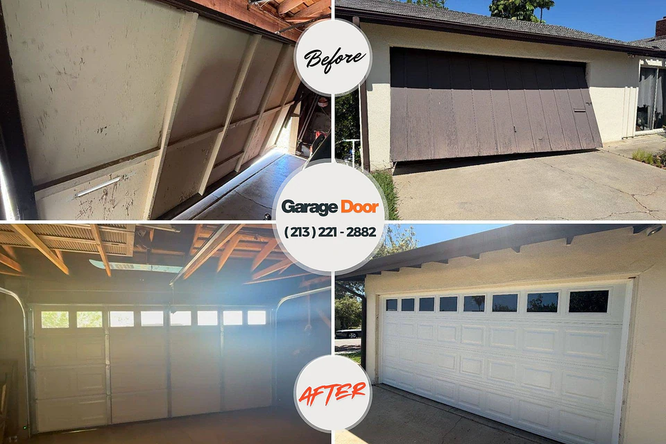 Before and after: garage door repair near me Pembroke Park
